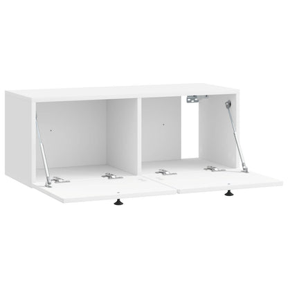vidaXL Wall-Mounted TV Cabinet High Gloss White 78.5 x 31 x 30 cm