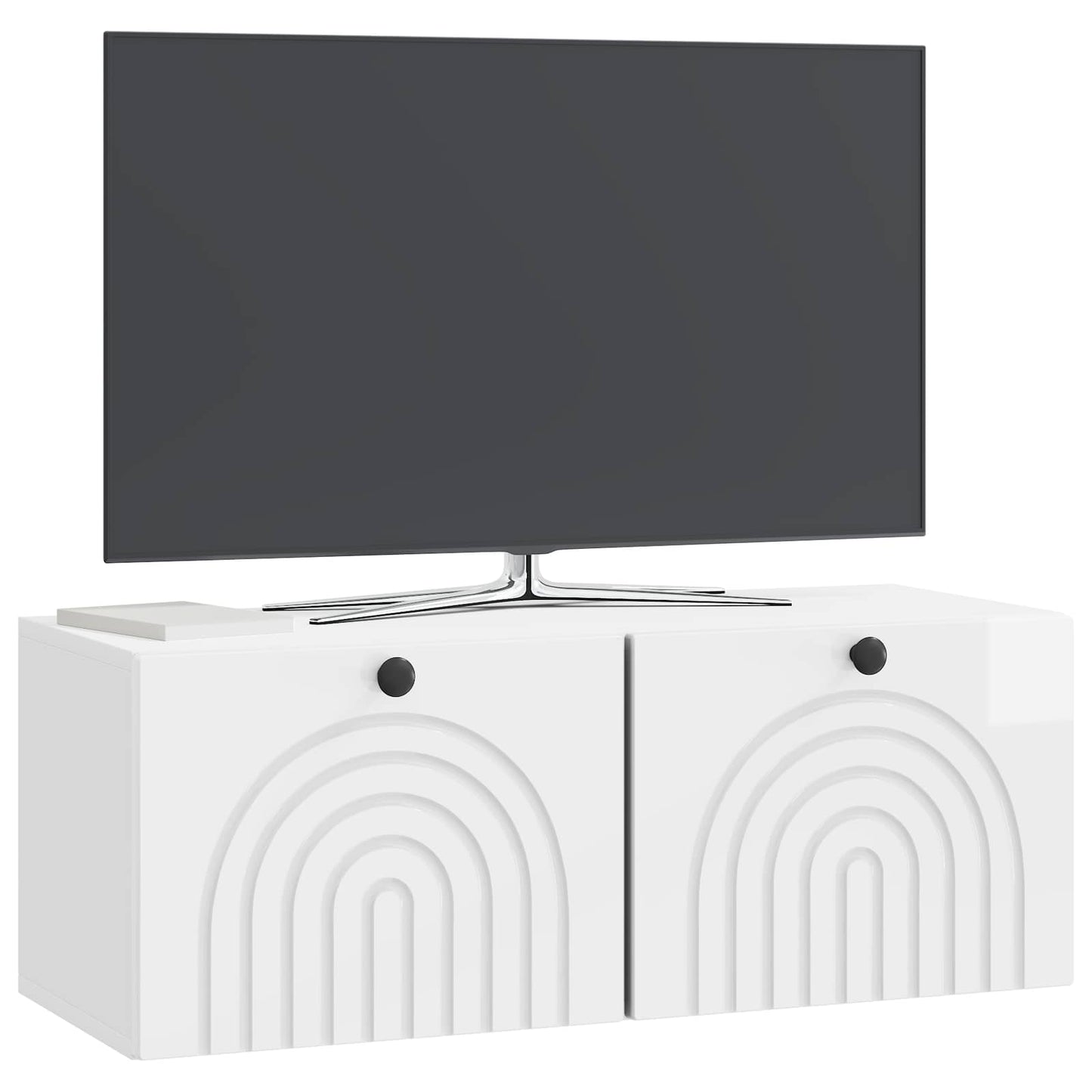 vidaXL Wall-Mounted TV Cabinet High Gloss White 78.5 x 31 x 30 cm