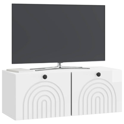vidaXL Wall-Mounted TV Cabinet High Gloss White 78.5 x 31 x 30 cm
