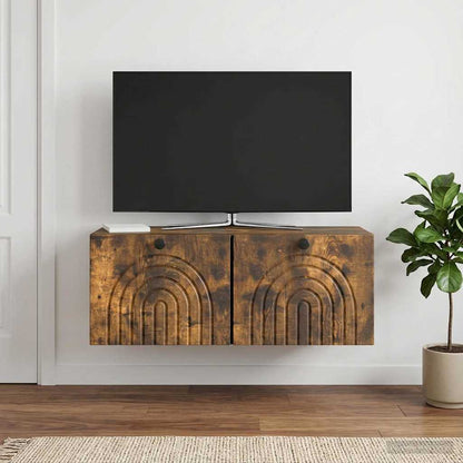 vidaXL Wall-Mounted TV Cabinet Smoked Oak 78.5 x 31 x 30 cm