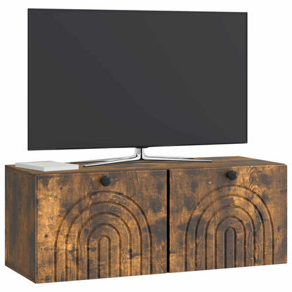 vidaXL Wall-Mounted TV Cabinet Smoked Oak 78.5 x 31 x 30 cm