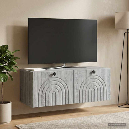 vidaXL Wall-Mounted TV Cabinet Grey Sonoma 78.5 x 31 x 30 cm