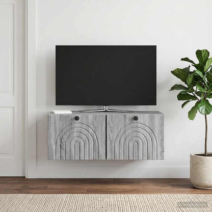 vidaXL Wall-Mounted TV Cabinet Grey Sonoma 78.5 x 31 x 30 cm