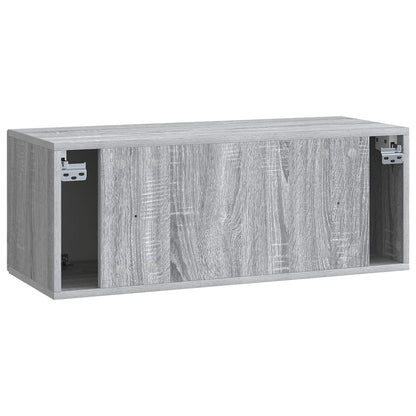 vidaXL Wall-Mounted TV Cabinet Grey Sonoma 78.5 x 31 x 30 cm