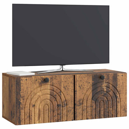 vidaXL Wall-Mounted TV Cabinet Wall-mounted Old Wood 78.5 x 31 x 30 cm