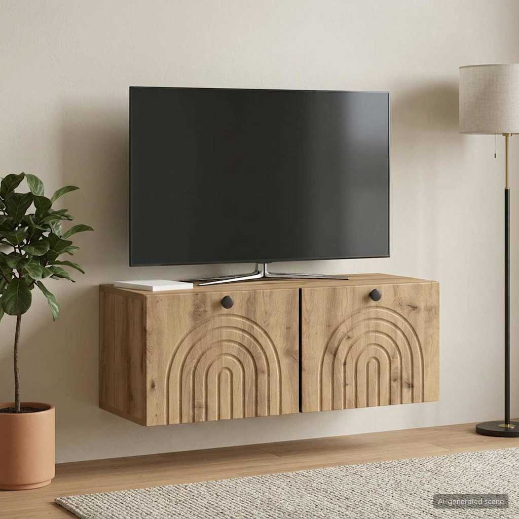 vidaXL Wall-Mounted TV Cabinet 78.5 x 31 x 30 cm Artisan Oak