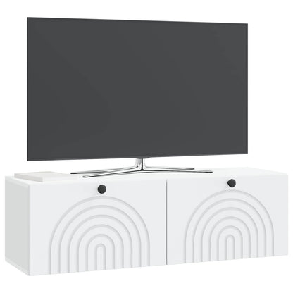 vidaXL Wall-Mounted TV Cabinet White 98 x 31 x 30 cm Engineered Wood