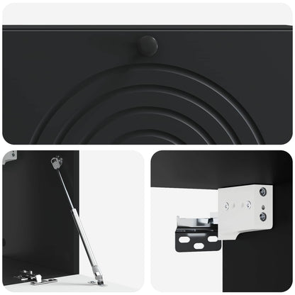 vidaXL Wall-Mounted TV Cabinet Black 98 x 31 x 30 cm Engineered Wood