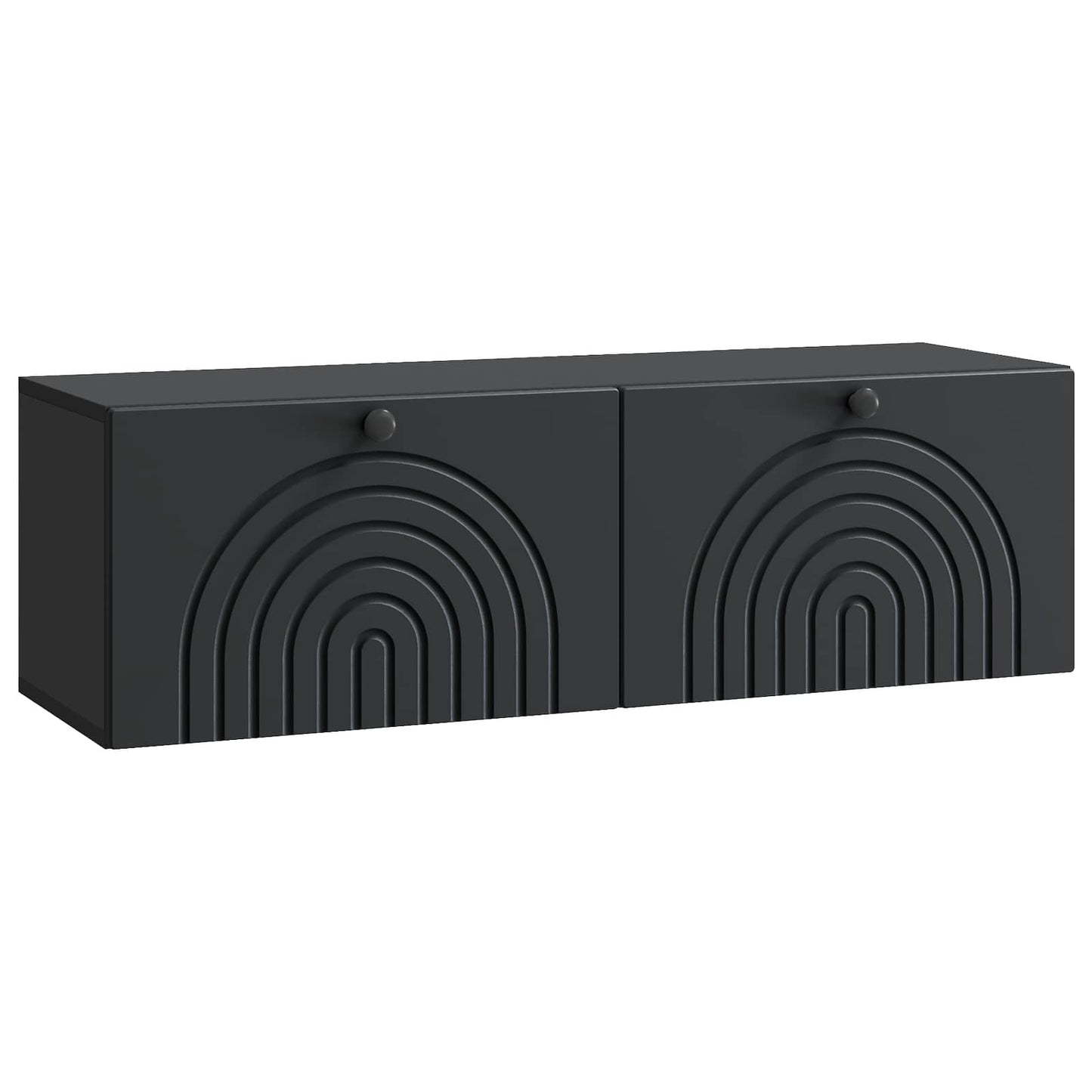 vidaXL Wall-Mounted TV Cabinet Black 98 x 31 x 30 cm Engineered Wood