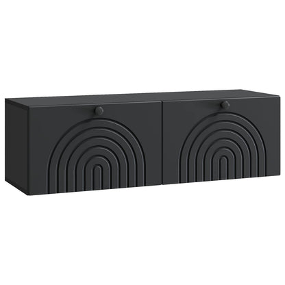 vidaXL Wall-Mounted TV Cabinet Black 98 x 31 x 30 cm Engineered Wood