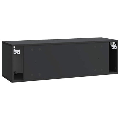 vidaXL Wall-Mounted TV Cabinet Black 98 x 31 x 30 cm Engineered Wood