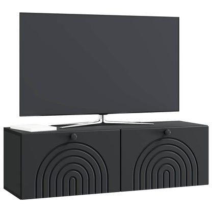 vidaXL Wall-Mounted TV Cabinet Black 98 x 31 x 30 cm Engineered Wood