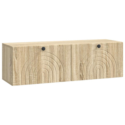 vidaXL Wall-Mounted TV Cabinet Wall-mounted Sonoma Oak 98 x 31 x 30 cm