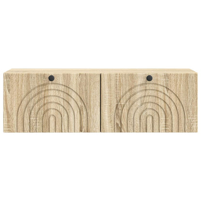 vidaXL Wall-Mounted TV Cabinet Wall-mounted Sonoma Oak 98 x 31 x 30 cm