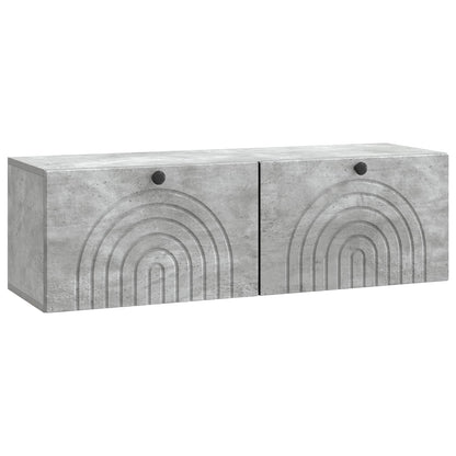 vidaXL Wall-Mounted TV Cabinet Concrete Grey 98 x 31 x 30 cm