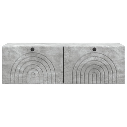 vidaXL Wall-Mounted TV Cabinet Concrete Grey 98 x 31 x 30 cm