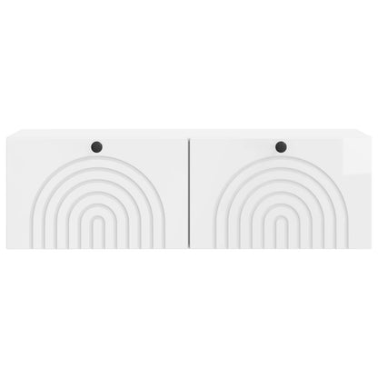 vidaXL Wall-Mounted TV Cabinet High Gloss White 98 x 31 x 30 cm