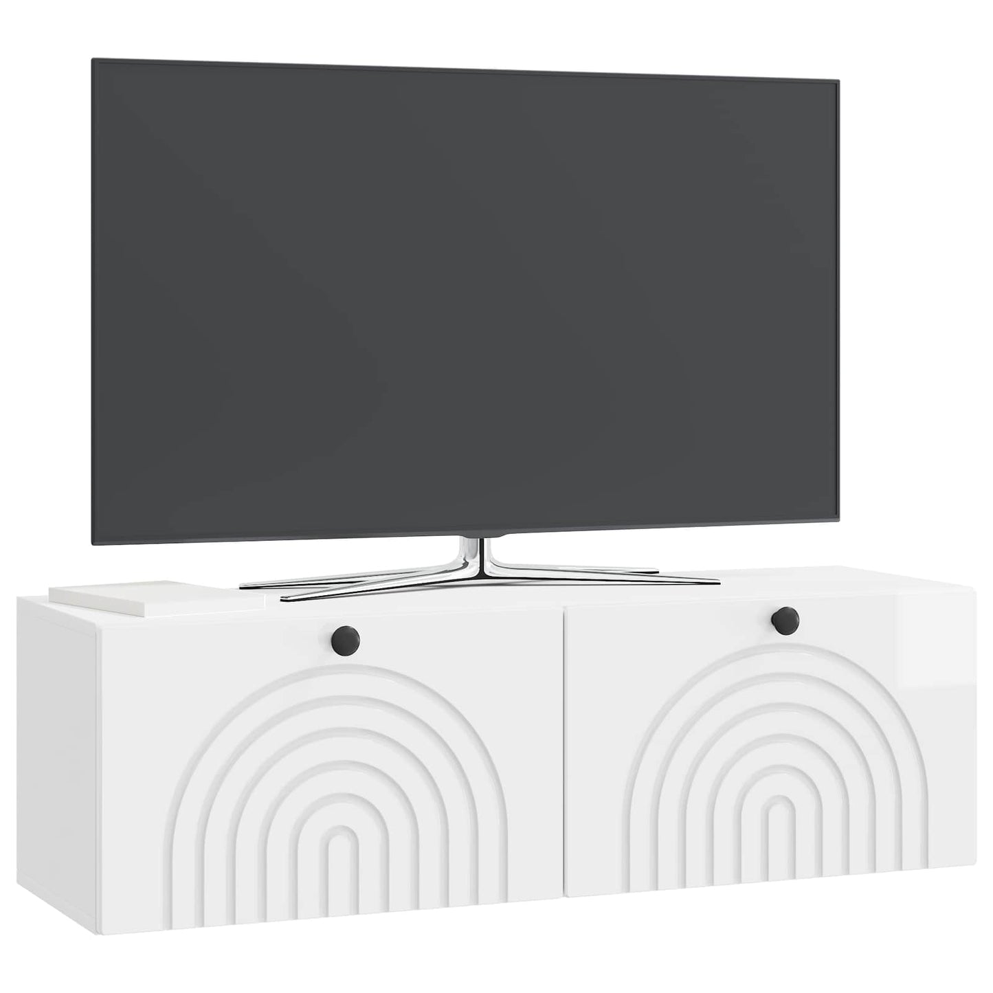 vidaXL Wall-Mounted TV Cabinet High Gloss White 98 x 31 x 30 cm