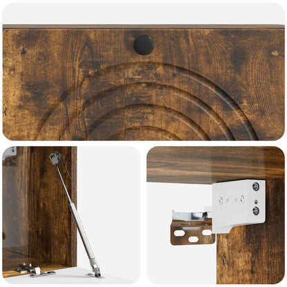 vidaXL Wall-Mounted TV Cabinet Wall-mounted Smoked Oak 98 x 31 x 30 cm