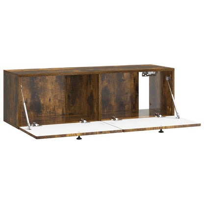 vidaXL Wall-Mounted TV Cabinet Wall-mounted Smoked Oak 98 x 31 x 30 cm