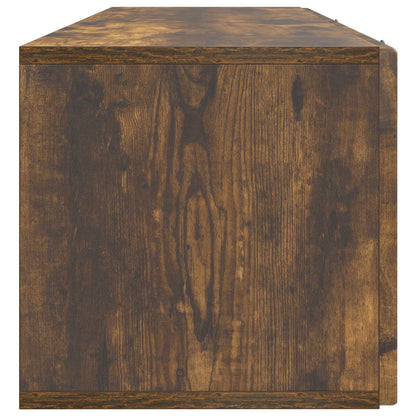 vidaXL Wall-Mounted TV Cabinet Wall-mounted Smoked Oak 98 x 31 x 30 cm