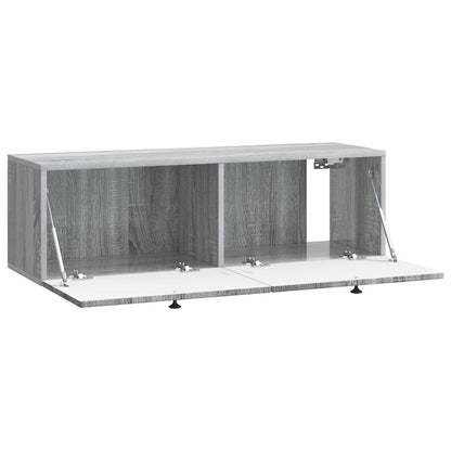 vidaXL Wall-Mounted TV Cabinet Grey Sonoma 98 x 31 x 30 cm