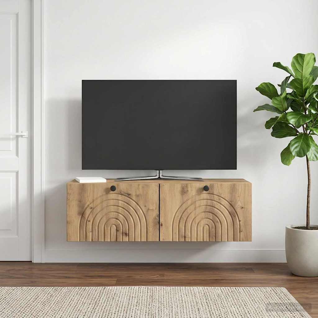 vidaXL Wall-Mounted TV Cabinet 98 x 31 x 30 cm Artisan Oak