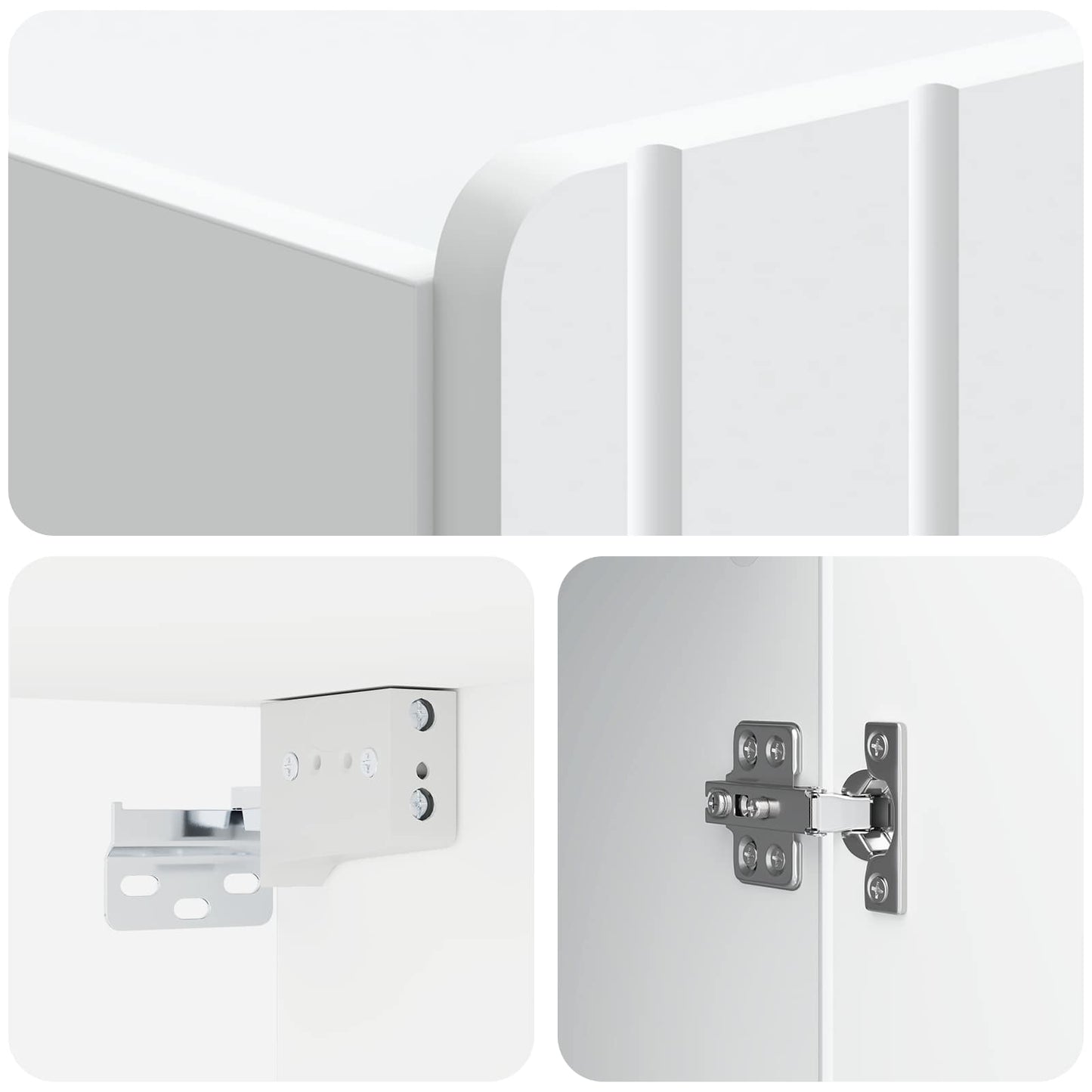 vidaXL Wall-Mounted Cabinet White 66 x 34.5 x 92 cm Engineered Wood