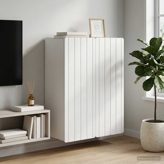 vidaXL Wall-Mounted Cabinet White 66 x 34.5 x 92 cm Engineered Wood