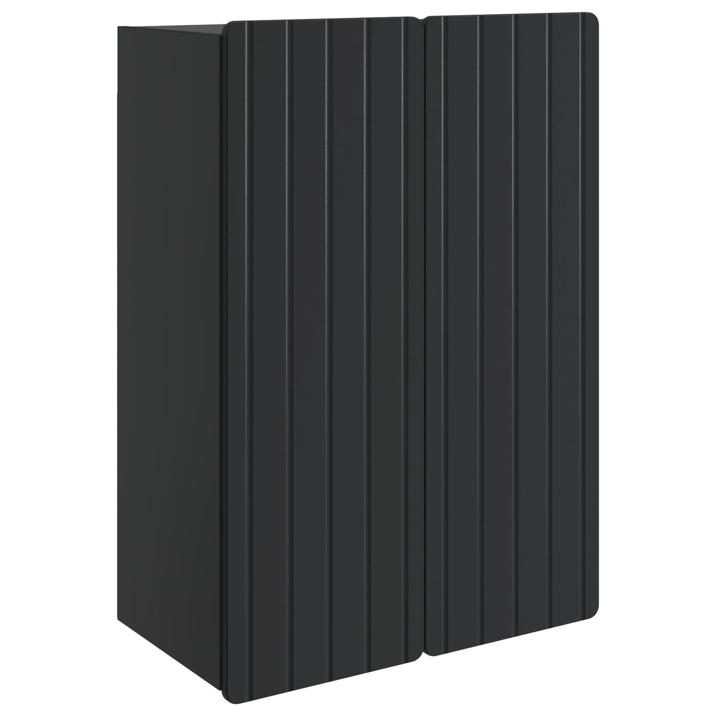 vidaXL Wall-Mounted Cabinet Black 66 x 34.5 x 92 cm Engineered Wood