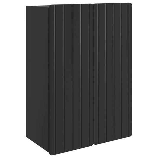 vidaXL Wall-Mounted Cabinet Black 66 x 34.5 x 92 cm Engineered Wood