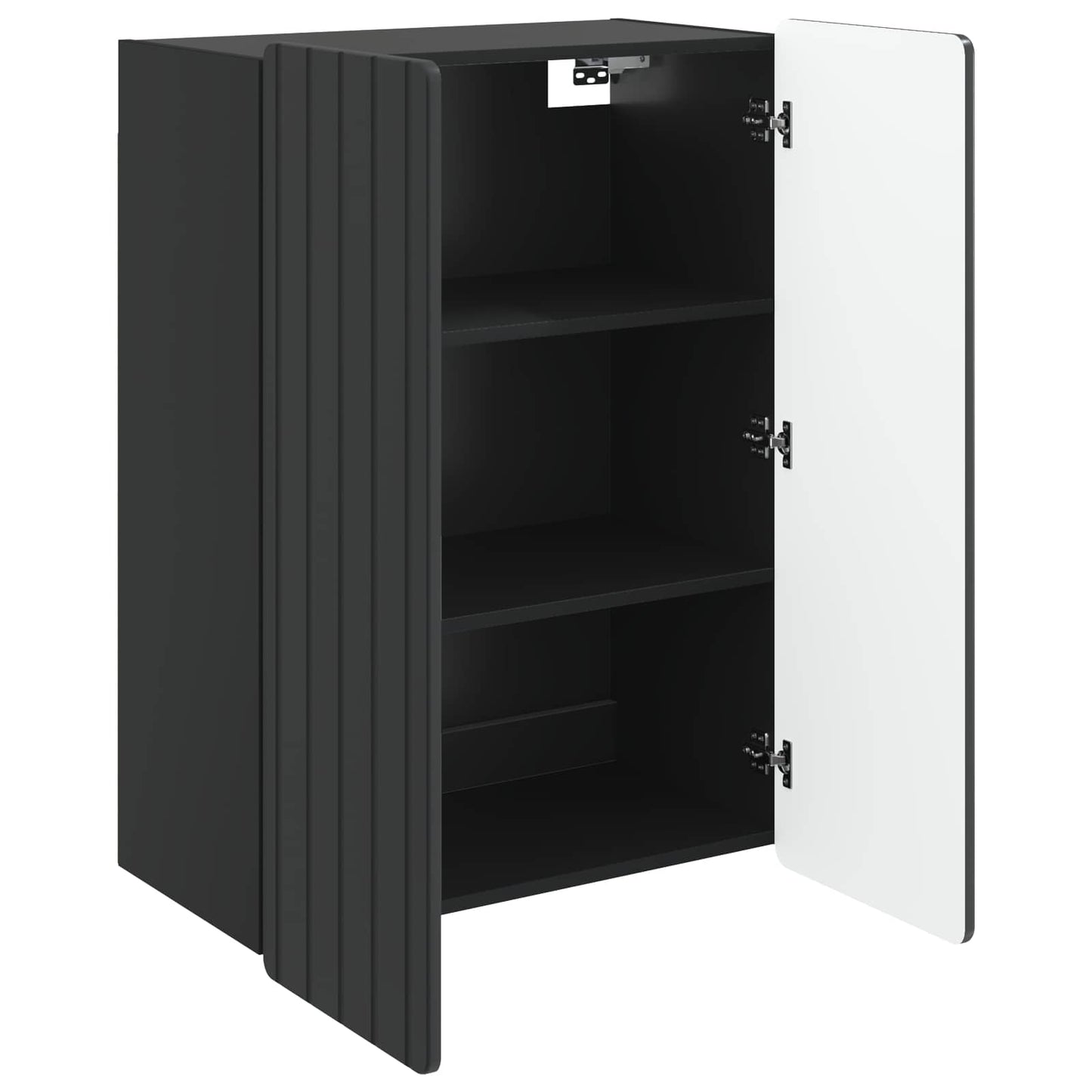 vidaXL Wall-Mounted Cabinet Black 66 x 34.5 x 92 cm Engineered Wood