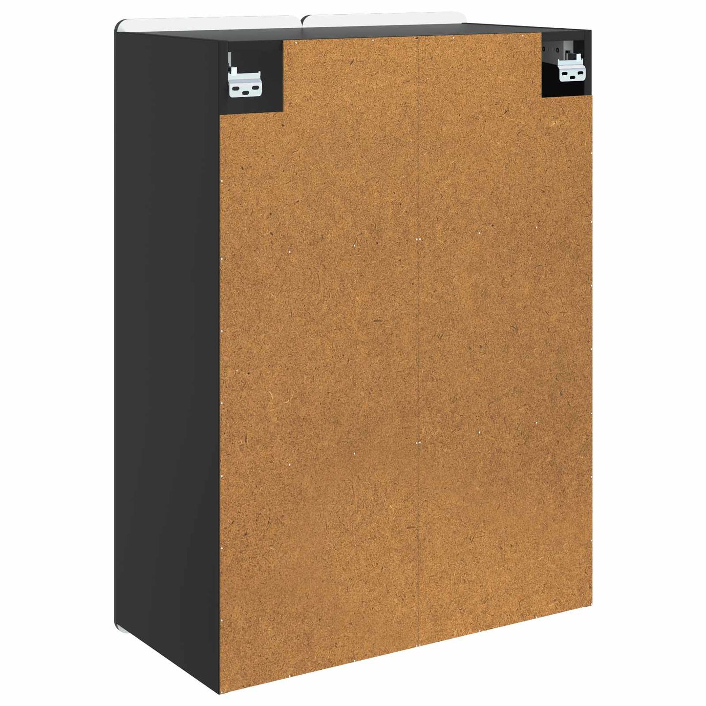 vidaXL Wall-Mounted Cabinet Black 66 x 34.5 x 92 cm Engineered Wood
