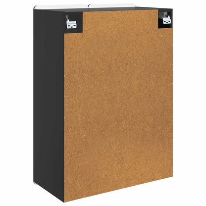 vidaXL Wall-Mounted Cabinet Black 66 x 34.5 x 92 cm Engineered Wood