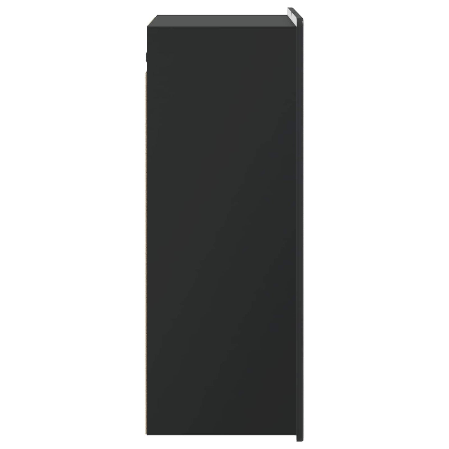 vidaXL Wall-Mounted Cabinet Black 66 x 34.5 x 92 cm Engineered Wood