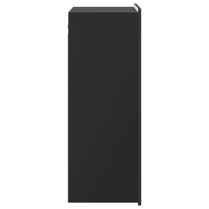 vidaXL Wall-Mounted Cabinet Black 66 x 34.5 x 92 cm Engineered Wood