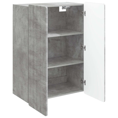 vidaXL Wall-Mounted Cabinet Concrete Grey 66 x 34.5 x 92 cm