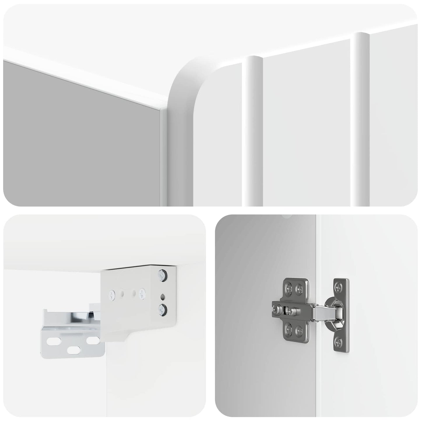 vidaXL Wall-Mounted Cabinet High Gloss White 66 x 34.5 x 92 cm