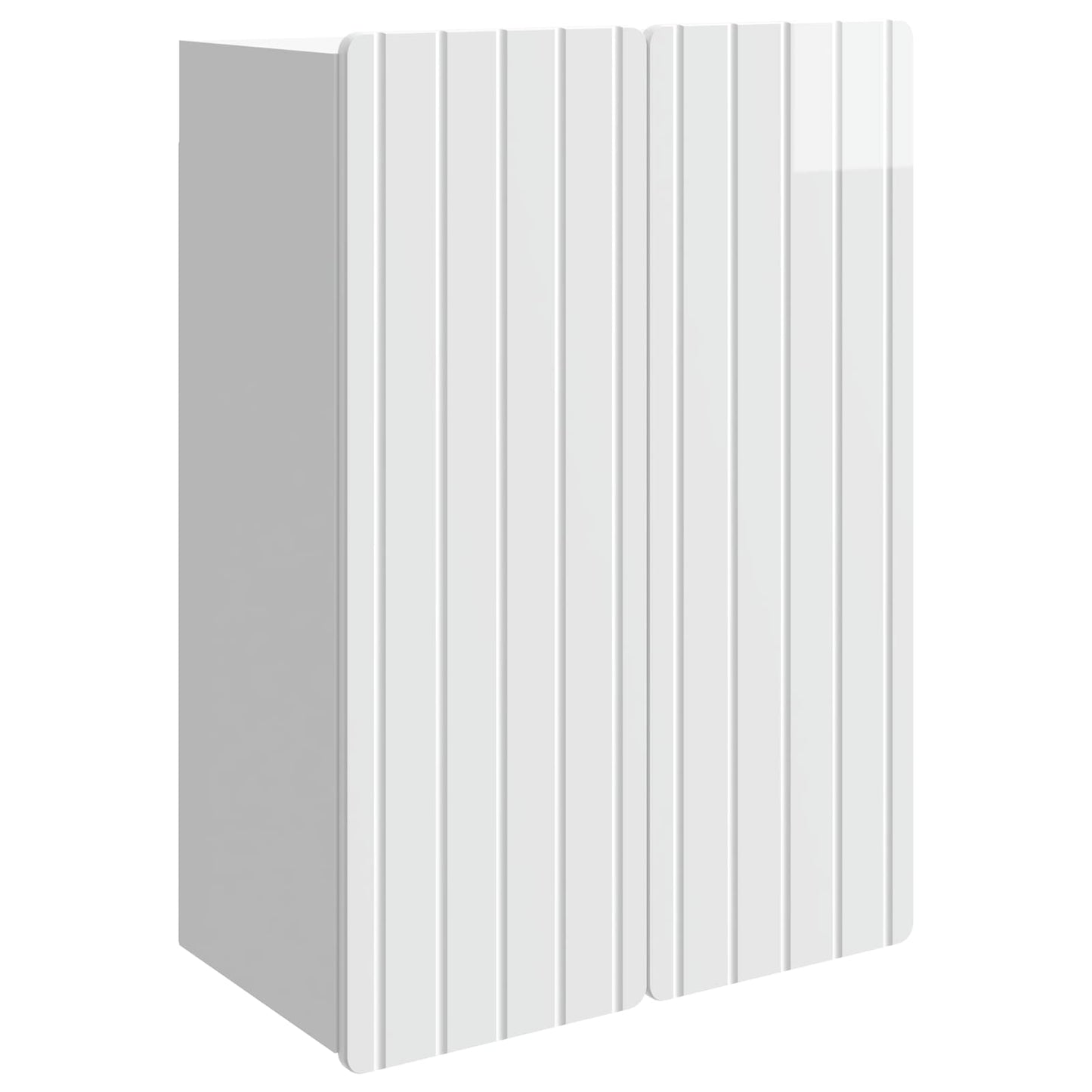 vidaXL Wall-Mounted Cabinet High Gloss White 66 x 34.5 x 92 cm