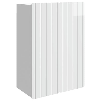 vidaXL Wall-Mounted Cabinet High Gloss White 66 x 34.5 x 92 cm