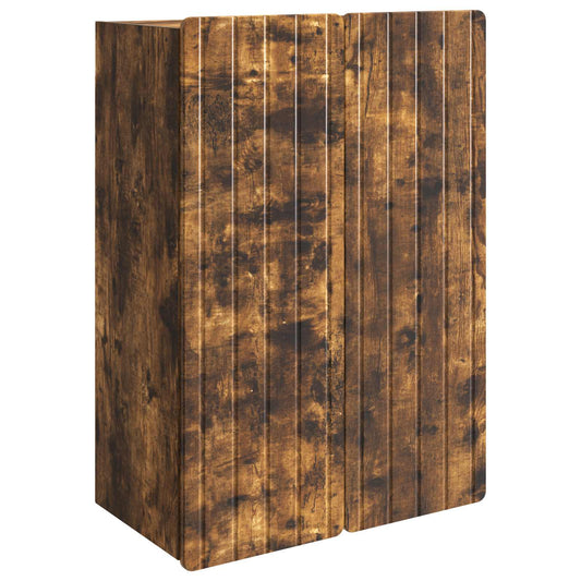 vidaXL Wall-Mounted Cabinet Smoked Oak 66 x 34.5 x 92 cm