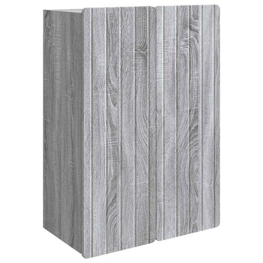 vidaXL Wall-Mounted Cabinet Grey Sonoma 66 x 34.5 x 92 cm