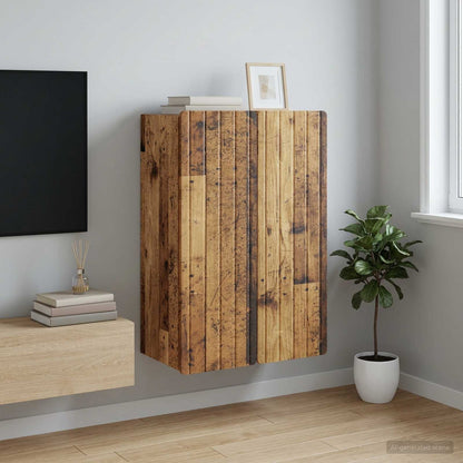 vidaXL Wall-Mounted Cabinet Old Wood 66 x 34.5 x 92 cm Engineered Wood
