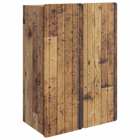 vidaXL Wall-Mounted Cabinet Old Wood 66 x 34.5 x 92 cm Engineered Wood