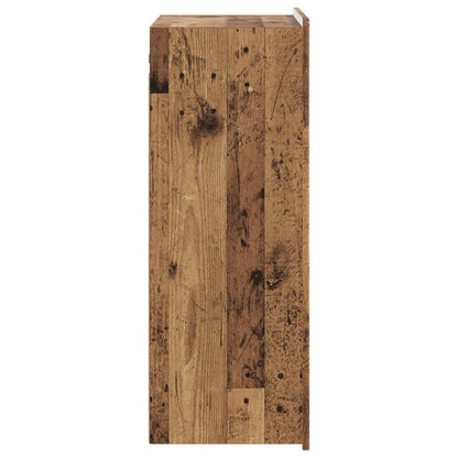 vidaXL Wall-Mounted Cabinet Old Wood 66 x 34.5 x 92 cm Engineered Wood