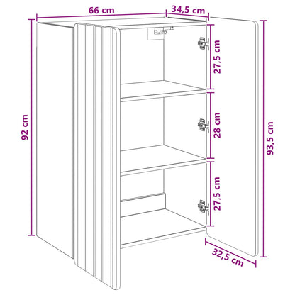 vidaXL Wall-Mounted Cabinet Artisan Oak 66 x 34.5 x 92 cm