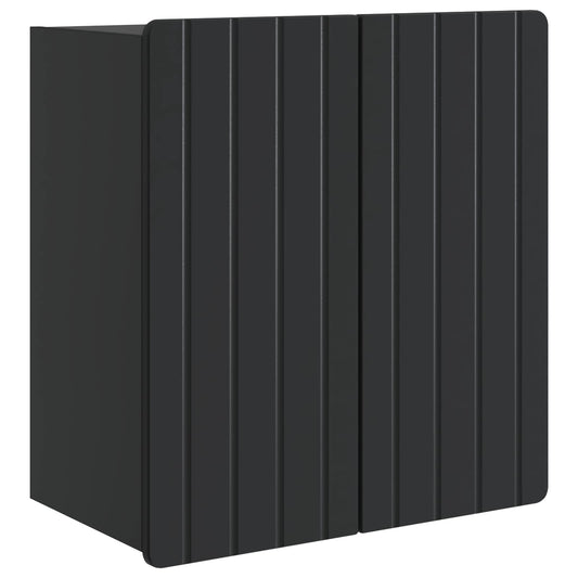 vidaXL Wall-Mounted Cabinet Black 59 x 31 x 64 cm Engineered Wood