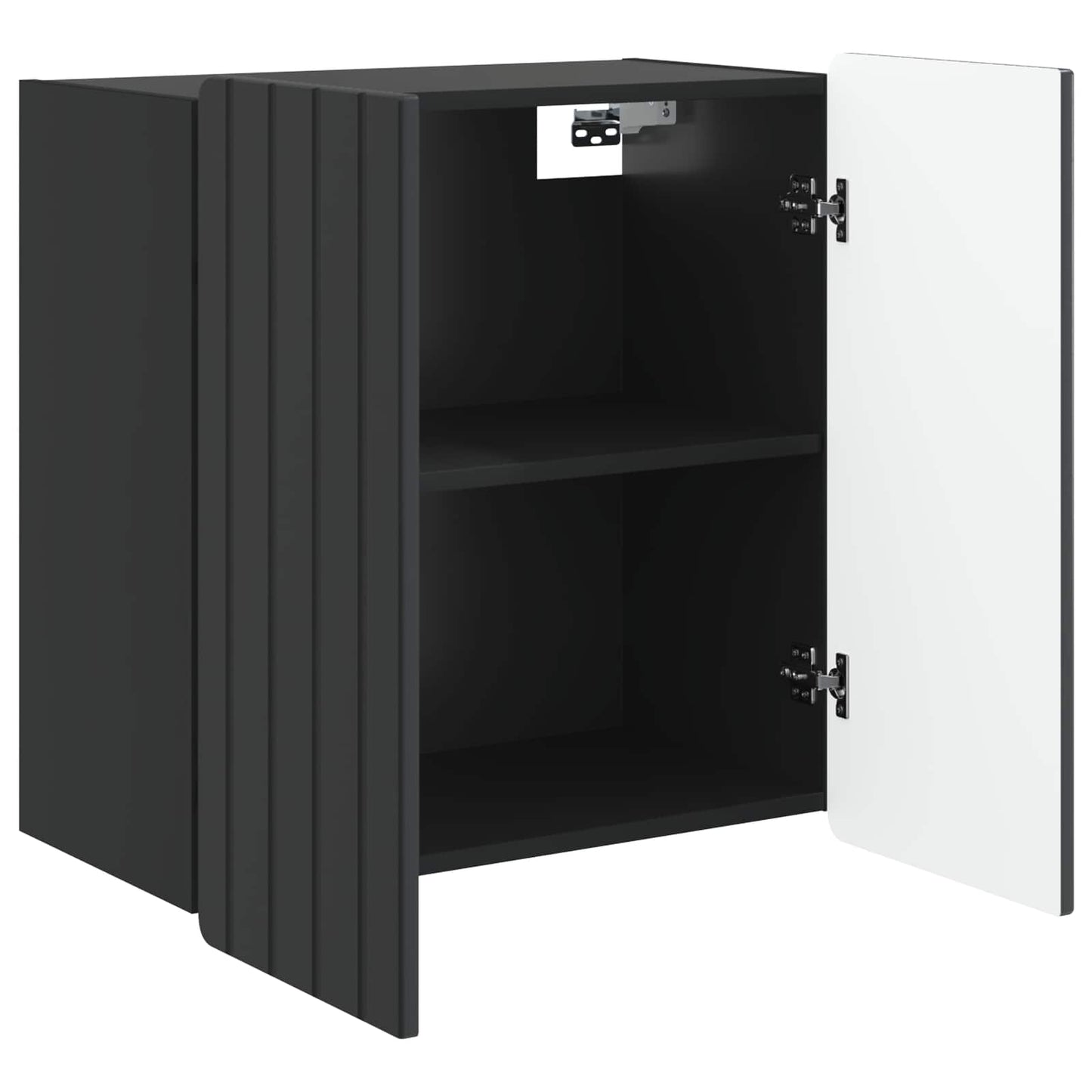 vidaXL Wall-Mounted Cabinet Black 59 x 31 x 64 cm Engineered Wood