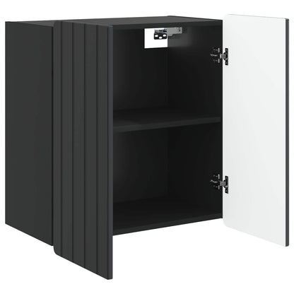 vidaXL Wall-Mounted Cabinet Black 59 x 31 x 64 cm Engineered Wood