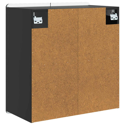 vidaXL Wall-Mounted Cabinet Black 59 x 31 x 64 cm Engineered Wood